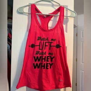 Under Armour Black and Pink Graphic Sleeveless Tank Top